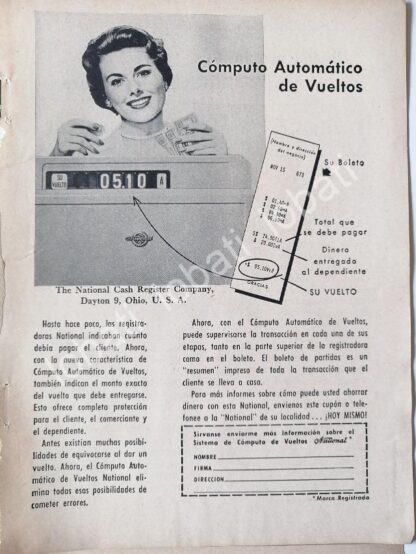 CARTEL ANTIGUO ORIGINAL DE SET DE 6 AFICHES SUMADORAS Y REGISTRADORAS AÑOS 40s-50s /247 - Image 5