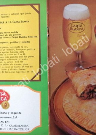 CARTEL ANTIGUO ORIGINAL DE AFICHE PROMOCIONAL CARTA BLANCA 1970s /205