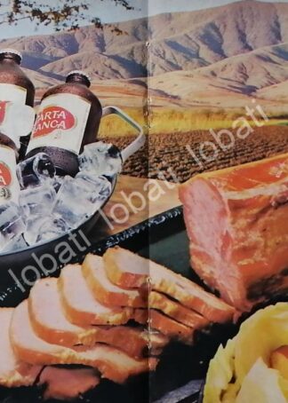 CARTEL ANTIGUO ORIGINAL DE AFICHE PROMOCIONAL CERVEZA CARTA BLANCA QUITAPON 1970 /188