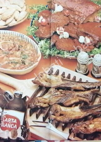 CARTEL ANTIGUO ORIGINAL DE AFICHE PROMOCIONAL CERVEZA CARTA BLANCA QUITAPON 1969 /176