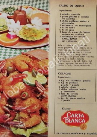 CARTEL ANTIGUO ORIGINAL DE AFICHE PROMOCIONAL CERVEZA CARTA BLANCA 1960s /174