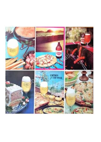 CARTEL ANTIGUO ORIGINAL DE SET DE 6 AFICHES CERVEZA CARTA BLANCA 1969-1973 /179
