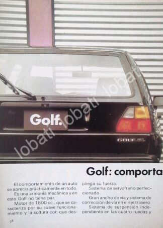 CARTEL ANTIGUO ORIGINAL DE AUTOS VOLKSWAGEN GOLF GL 1995 /686