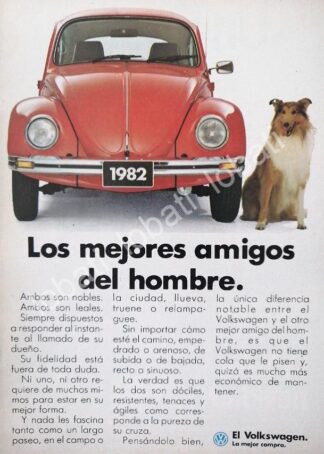 CARTEL ANTIGUO ORIGINAL DE AUTOS VOLKSWAGEN VOCHO 1982 /686