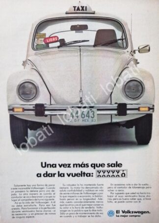 CARTEL ANTIGUO ORIGINAL DE AUTOS VOLKSWAGEN VOCHO 1982 /681 (T.CHICO)