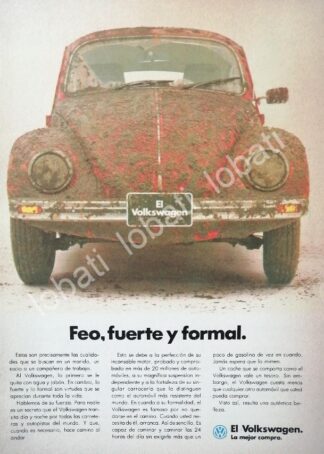 CARTEL ANTIGUO ORIGINAL DE AUTOS VOLKSWAGEN VOCHO 1969 /675 (T.CHICO)