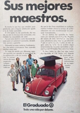 CARTEL ANTIGUO ORIGINAL DE BUJIAS CHAMPION Y AUTOS VOLKSWAGEN VOCHO 1969 /674
