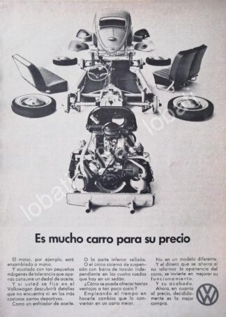CARTEL ANTIGUO ORIGINAL DE AUTOS VOLKSWAGEN VOCHO 1971 /671