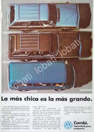 CARTEL ANTIGUO ORIGINAL DE AUTOS VOLKSWAGEN COMBI 1974 /667