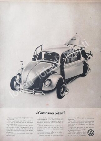 CARTEL ANTIGUO ORIGINAL DE AUTOS VOLKSWAGEN VOCHO 1969 /662 (T. GRANDE)