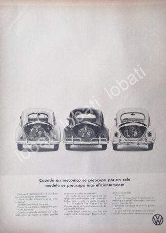CARTEL ANTIGUO ORIGINAL DE AUTOS VOLKSWAGEN VOCHO 1967 /658 (T. GRANDE)
