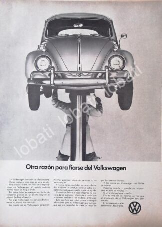 CARTEL ANTIGUO ORIGINAL DE AUTOS VOLKSWAGEN VOCHO 1967 /657 (T. GRANDE)