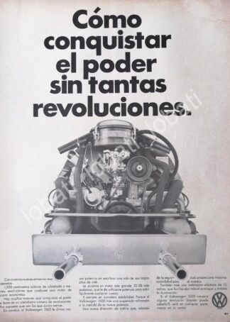 CARTEL ANTIGUO ORIGINAL DE AUTOS VOLKSWAGEN VOCHO 1969 /656 (T. GRANDE)