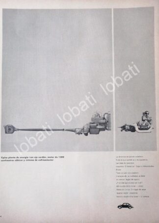 CARTEL ANTIGUO ORIGINAL DE AUTOS VOLKSWAGEN VOCHO 1964 /654 (T. GRANDE)