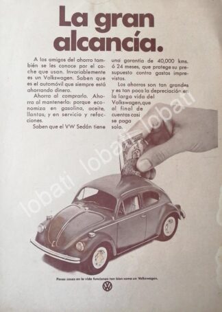 CARTEL ANTIGUO ORIGINAL DE AUTOS VOLKSWAGEN VOCHO 1973 /644