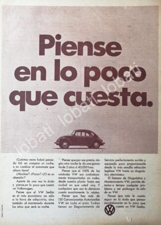 CARTEL ANTIGUO ORIGINAL DE AUTOS VOLKSWAGEN VOCHO 1965 /642