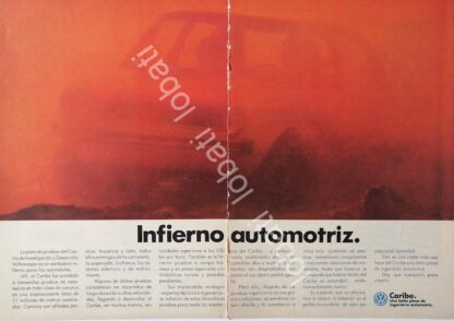 CARTEL ANTIGUO ORIGINAL DE AUTOS VOLKSWAGEN CARIBE 1979 /641