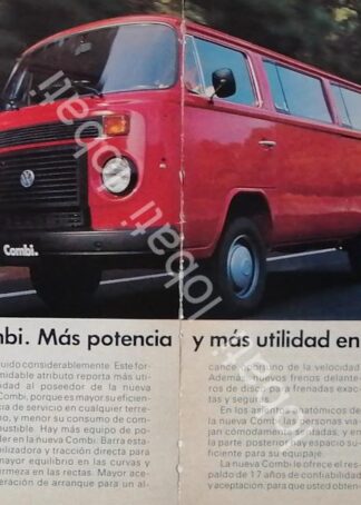 CARTEL ANTIGUO ORIGINAL DE AUTOS VOLKSWAGEN COMBI 1970s /636