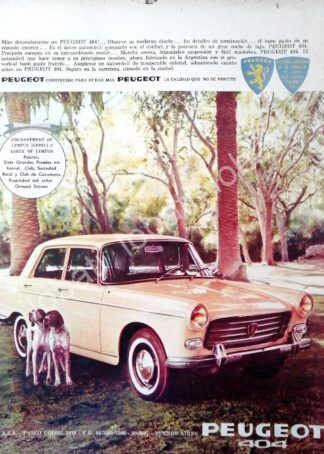 CARTEL ANTIGUO ORIGINAL DE AUTOS PEUGEOT 404 1961 /702
