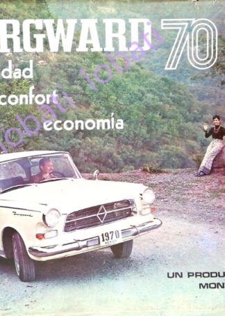 CARTEL ANTIGUO ORIGINAL DE AUTOS BORGWARD - FANASA 1970 MONTERREY / 782 MUY RARO