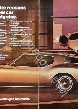 CARTEL ANTIGUO ORIGINAL DE AUTOS GM BUICK RIVIERA 1971 / 832