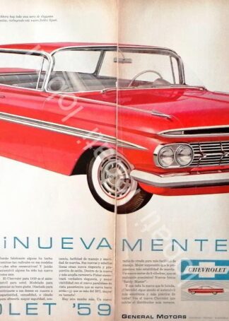 CARTEL ANTIGUO ORIGINAL DE AUTOS CHEVROLET IMPALA 1953 / 826