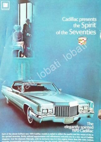 CARTEL ANTIGUO ORIGINAL DE AUTOS CADILLAC 1970 / 819