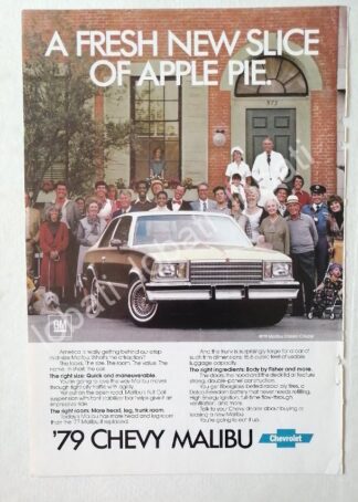 CARTEL ANTIGUO ORIGINAL DE AUTOS CHEVROLET MALIBU 1979 / 816