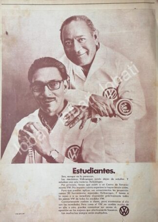 CARTEL ANTIGUO ORIGINAL DE AUTOS VW VOLKSWAGEN 1969/ 814