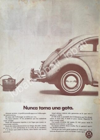 CARTEL ANTIGUO ORIGINAL DE AUTOS VW VOLKSWAGEN VOCHO 1969/ 813