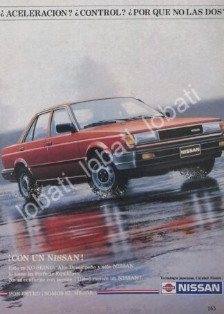 CARTEL ANTIGUO ORIGINAL DE MINI AFICHE AUTOS NISSAN TSURU PRIMERA EDICION 1983 / 793