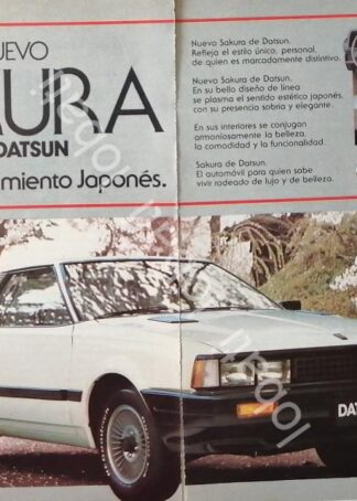 CARTEL ANTIGUO ORIGINAL DE AUTOS NISSAN DATSUN SAKURA 1983 / 790
