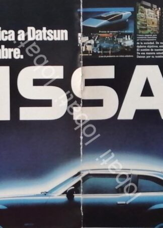 CARTEL ANTIGUO ORIGINAL DE AUTOS NISSAN 1983 / 789
