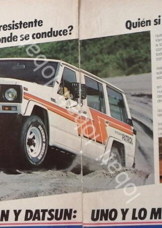 CARTEL ANTIGUO ORIGINAL DE AUTOS CAMIONETA NISSAN PATROL 1983 / 788