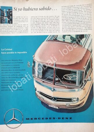 CARTEL ANTIGUO ORIGINAL DE AUTOS CAMIONES MERDEDES BENZ 1961/ 785