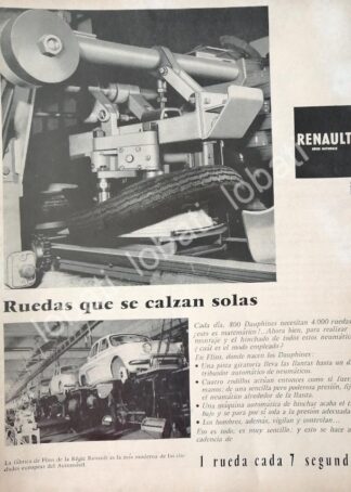 CARTEL ANTIGUO ORIGINAL DE PLANTA ARMADORA DE AUTOS RENAULT 1960s / 770