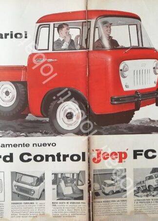 CARTEL ANTIGUO ORIGINAL DE CAMION WILLYS JEEP FC-150 1956 / 757