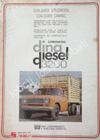 CARTEL ANTIGUO ORIGINAL DE CAMIONES DINA (DIESEL NACIONAL) 1977 /756