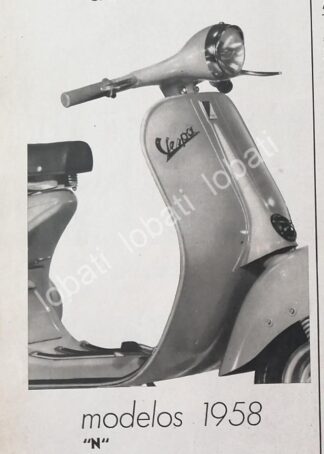 CARTEL ANTIGUO ORIGINAL DE MOTOCICLETAS VESPA "N" 1958 /32