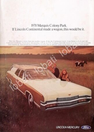 CARTEL ANTIGUO ORIGINAL DE AUTOS FORD MERCURY MARQUIS WAGON 1970 /743