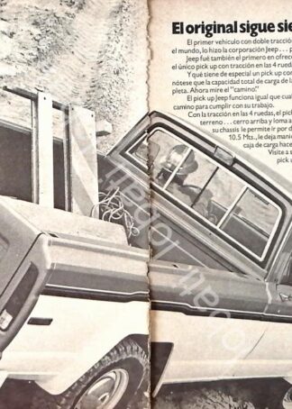 CARTEL ANTIGUO ORIGINAL DE MINI CARTEL CAMIONETA JEEP-VAM 1960s / 721 /RARO