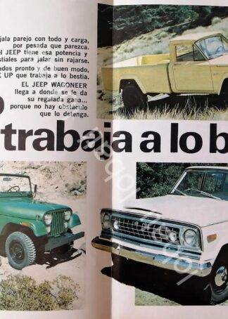 CARTEL ANTIGUO ORIGINAL DE MINI CARTEL AUTOS. WILLIS JEEP CJ-7 1982 / 718