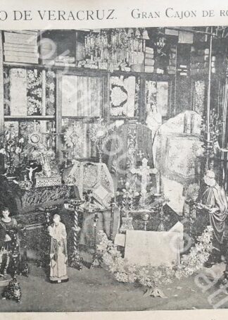 CARTEL ANTIGUO ORIGINAL DE APARADOR DE LA TIENDA EL PUERTO DE VERACRUZ 1895 /686 Y MAS