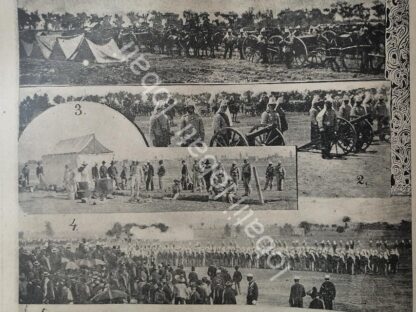 GRABADO ANTIGUO 1895 EJERCICIOS MILITARES / MLT - Image 2