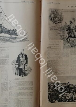 CARTEL ANTIGUO ORIGINAL DE GUERRA DE INDEPENDENCIA CUBANA EN TIEMPO REAL 1895 / MLT