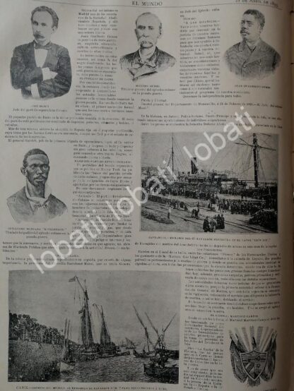 CARTEL ANTIGUO ORIGINAL DE GUERRA DE INDEPENDENCIA CUBANA EN TIEMPO REAL 1895 / MLT - Image 4