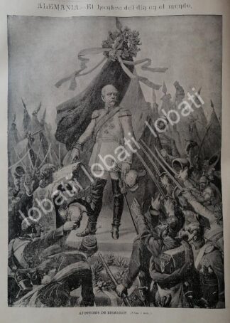 GRABADO ANTIGUO 1895 OTTO VON BISMARCK /MLT PLT