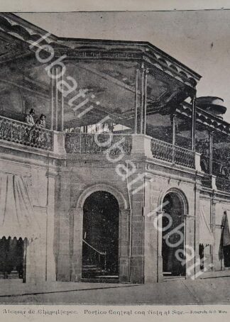 GRABADO ANTIGUO 1895 ALCAZAR DE CHAPULTEPEC, DE: OCTAVIANO DE LA MORA /LDM