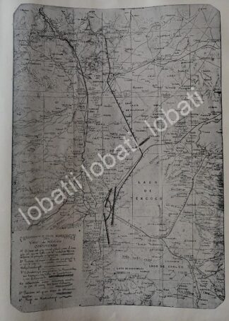 GRABADO ANTIGUO 1895 MAPA DE LA CIUDAD DE MEXICO (HIDROGRAFICO) LDM