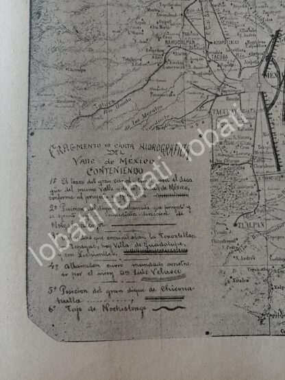 GRABADO ANTIGUO 1895 MAPA DE LA CIUDAD DE MEXICO (HIDROGRAFICO) LDM - Image 2